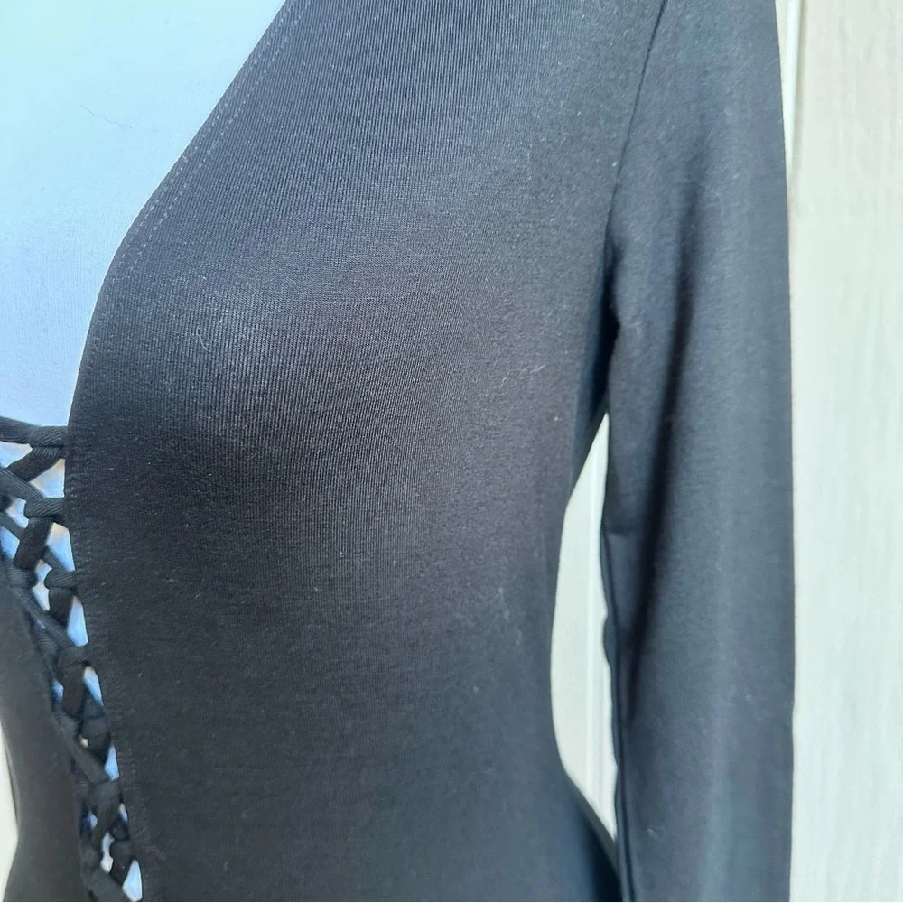 Reformation Basil Bodysuit Black